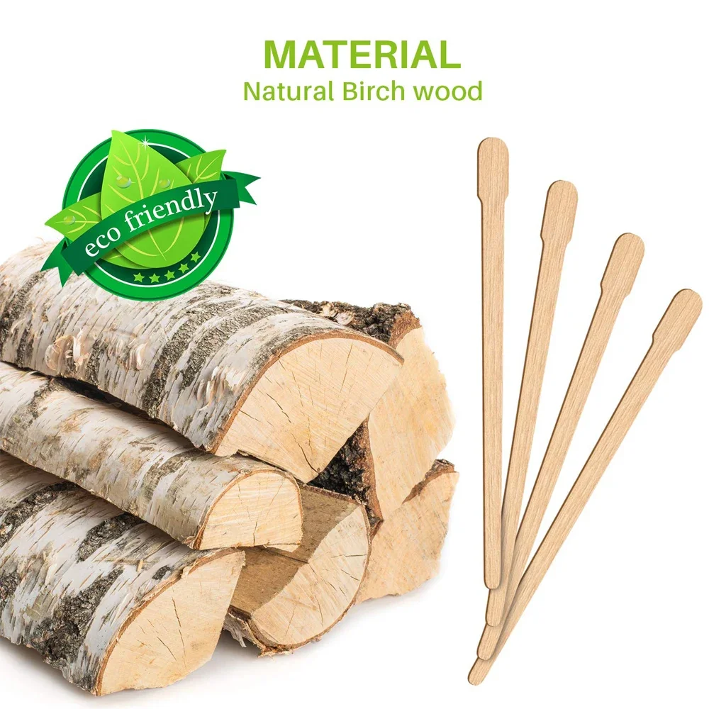 Hair Wax Stick - 100PCS Woman Wooden Hair Removal Stick