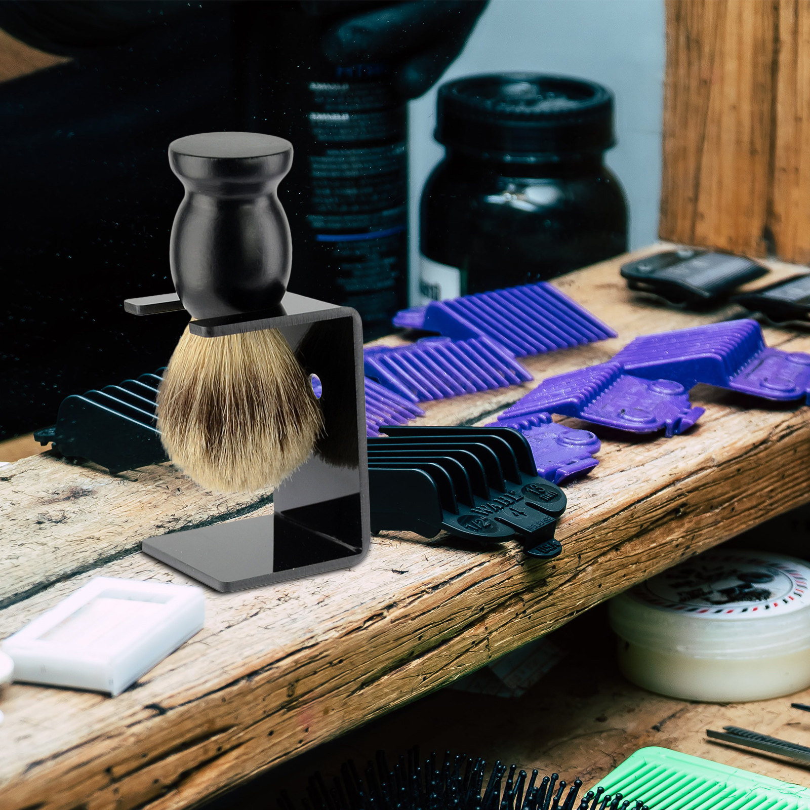 Men'S Grooming Organizer - Shaving Razor Stand Razor Holder Organizer