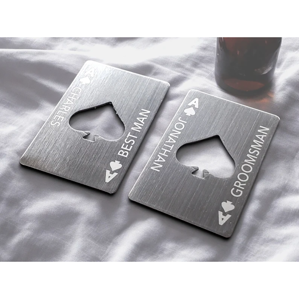 Men'S Grooming Day - Custom Ace of Spades Groomsmen Engraved