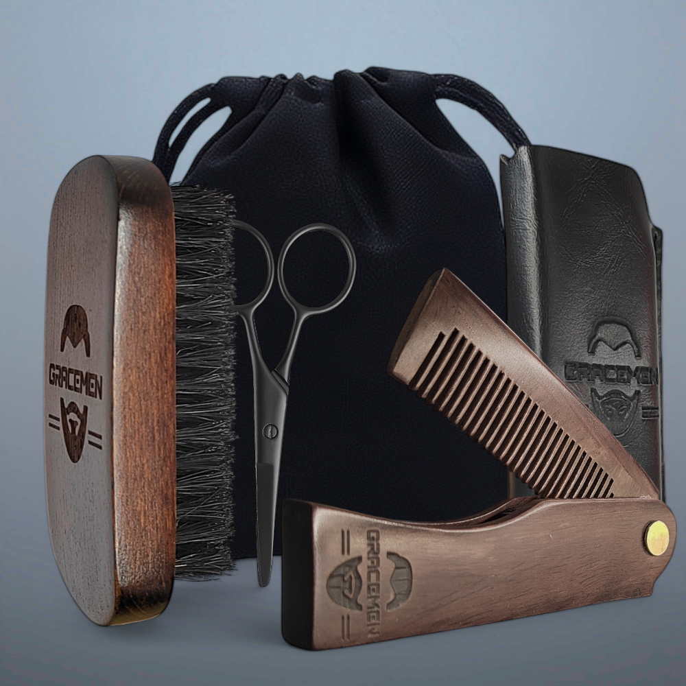 Men Grooming Hygiene - Gracemen Beard Kit - Retro Beard