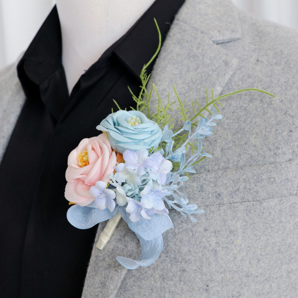 Men'S Grooming Day - Classy Silk Rose Flower Head Men