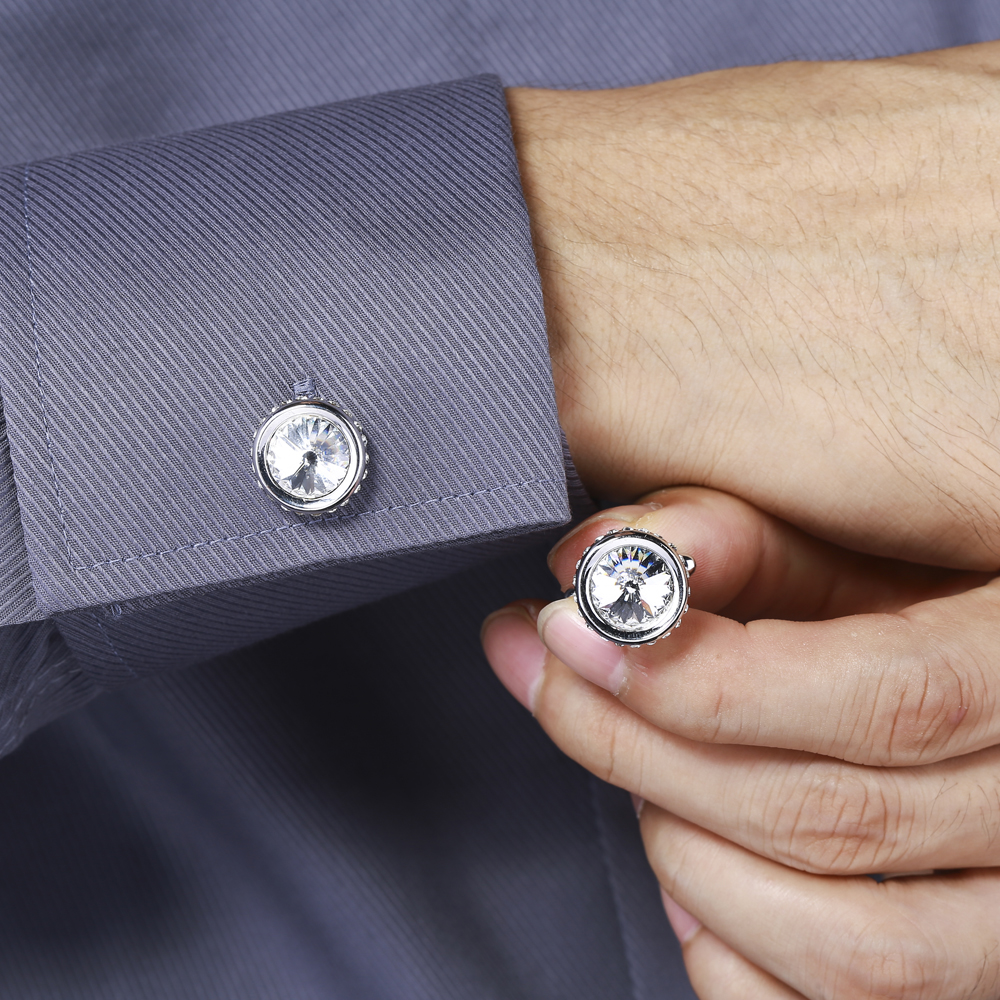 Men'S Grooming Day - PINANNIE Men's Crystal Cufflinks for Wedding,
