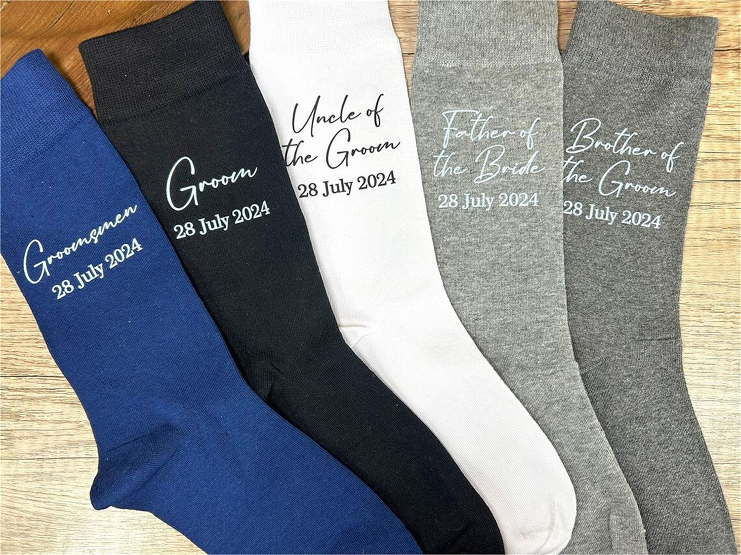 Men'S Grooming Day - Groomsmen Socks for Wedding, Dress Socks