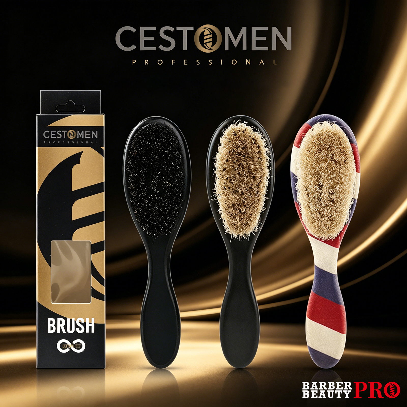 Men Grooming Hygiene - 1pc Professional Barber Fade Brush for