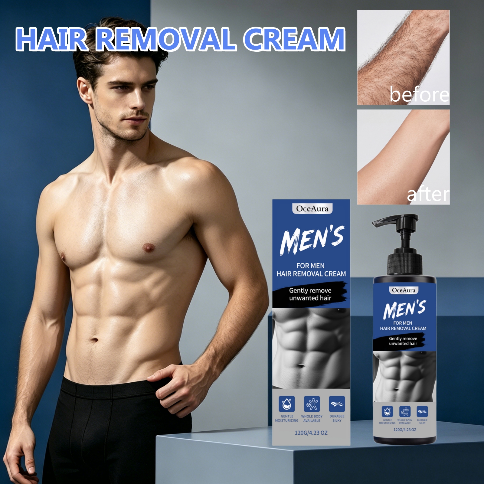 Men'S Grooming Hair Removal - Painless Men's Body Depilatory Cream Fast