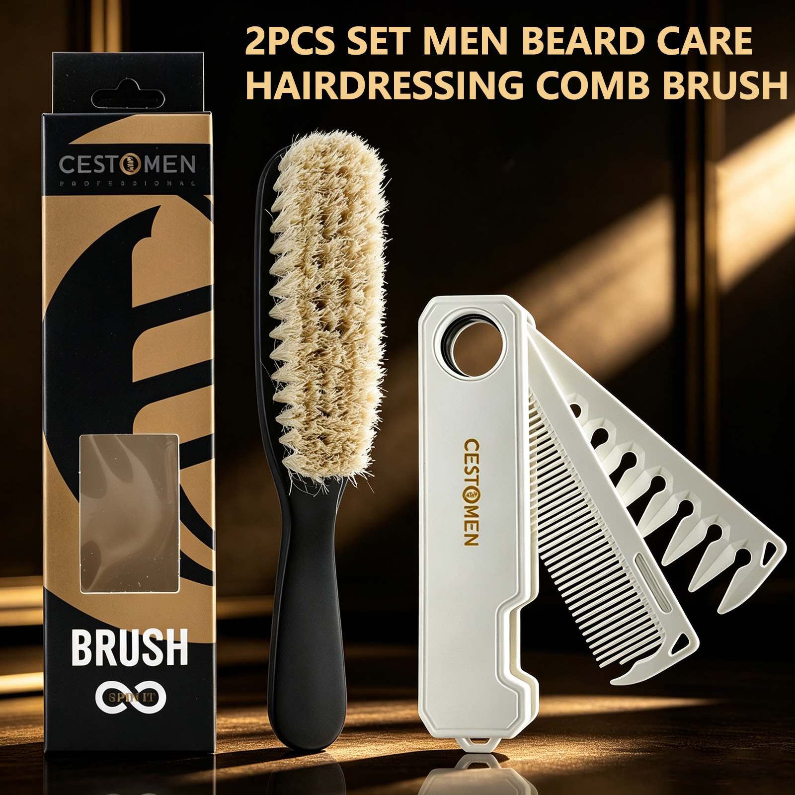 Men Grooming Hygiene - 2Pcs Men Grooming Set 2in1 Folding