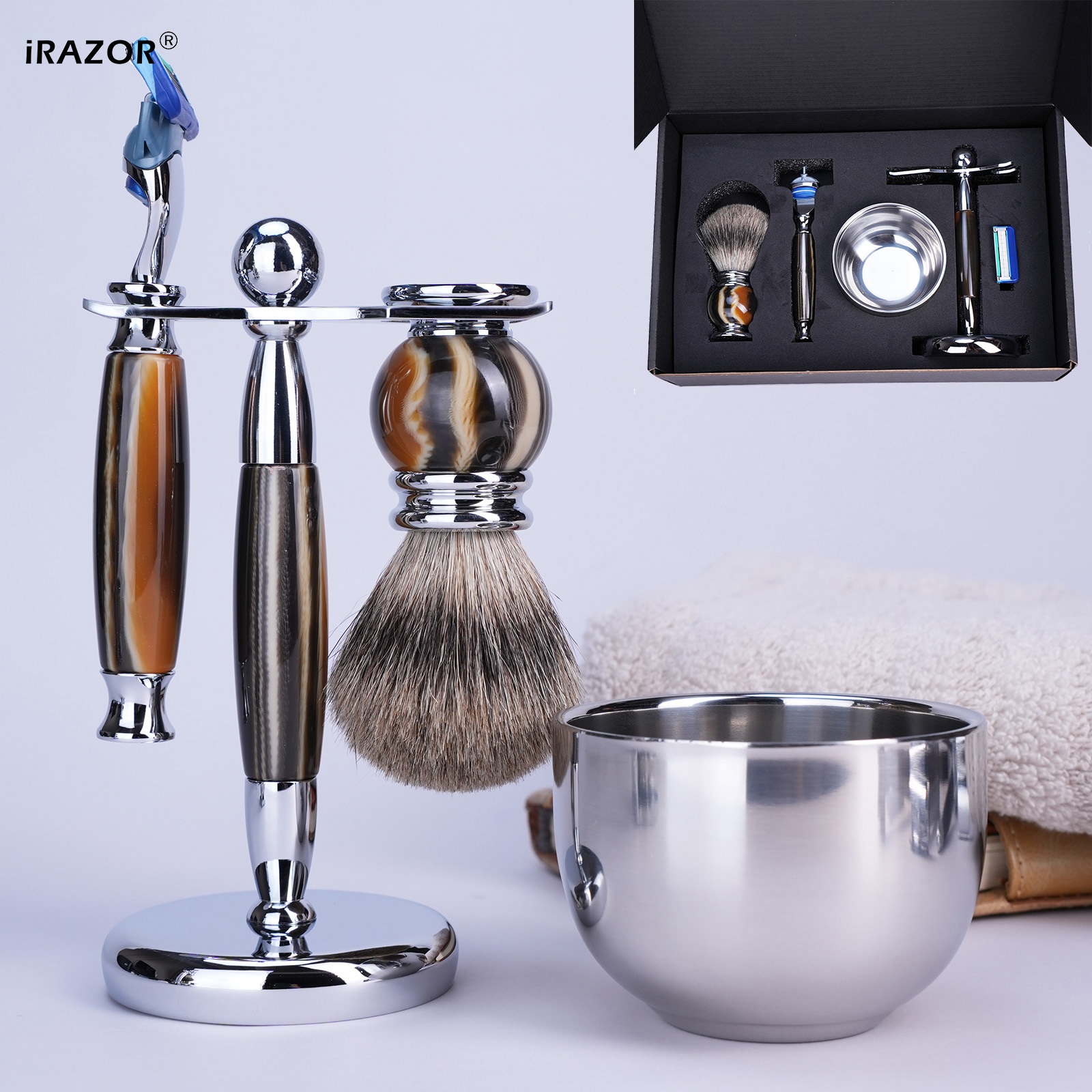 Men Grooming Hygiene - iRAZOR Luxury 5-Blade F5 Fusion Razor