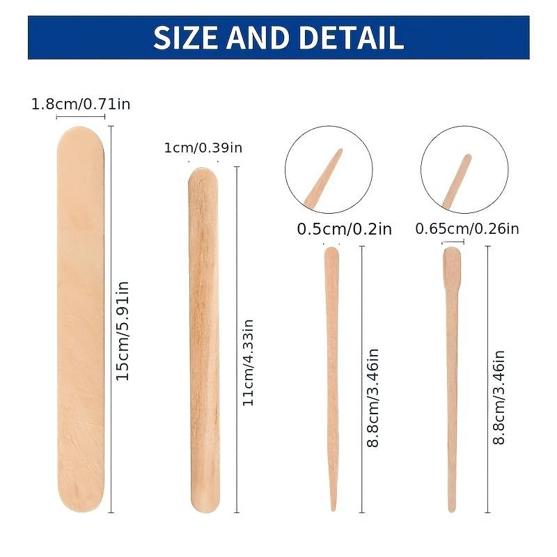 500/200/100Pcs Wooden Hair Rem - Hair Wax Stick incelemesi ve fiyatı