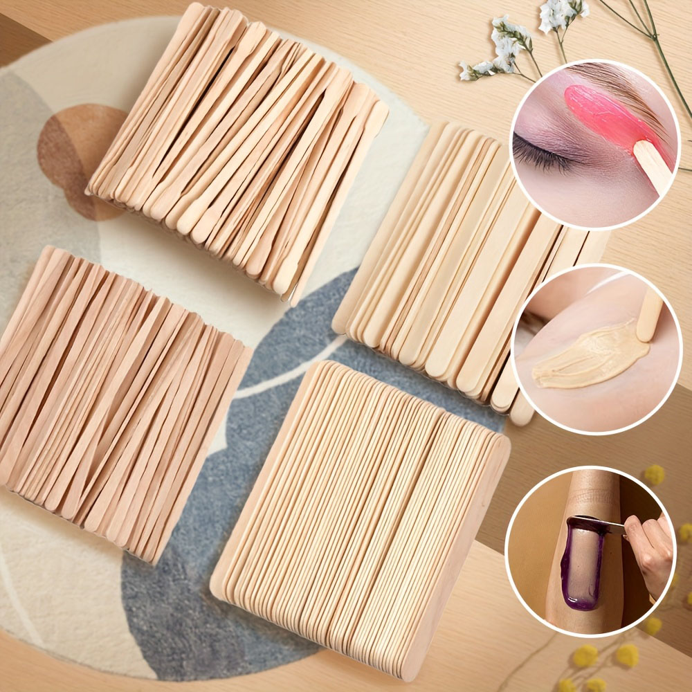 300/500pcs Wooden Wax Sticks M - Hair Wax Stick incelemesi ve fiyatı