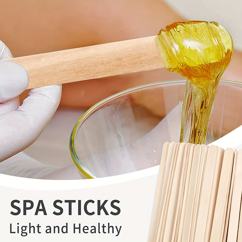 300/500pcs Wooden Wax Sticks M - Hair Wax Stick incelemesi ve fiyatı