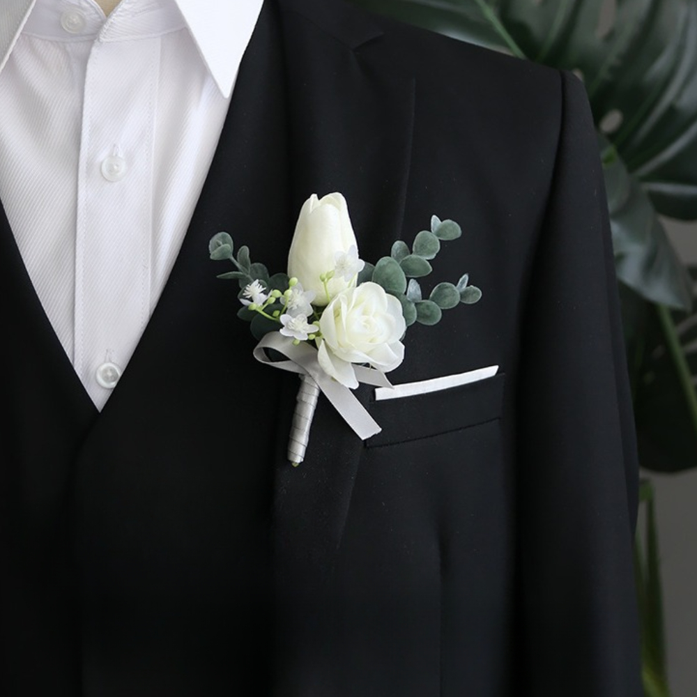 Groom Boutonniere Wedding Deco - Men'S Grooming For Marriage incelemesi ve fiyatı