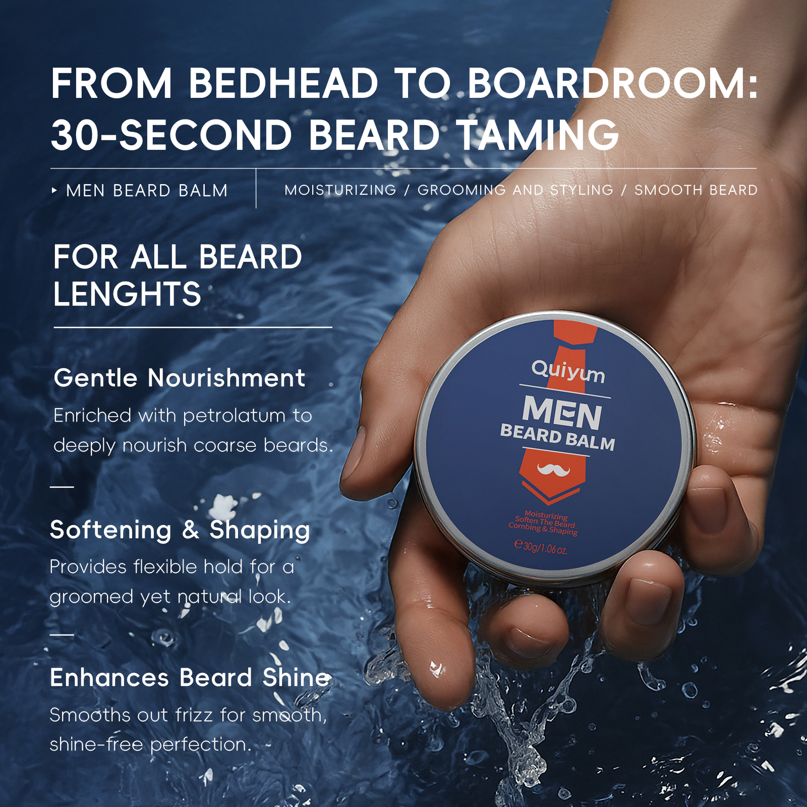 QUIYUM 4Pcs Men Beard & Facial - Men Grooming Hygiene incelemesi ve fiyatı