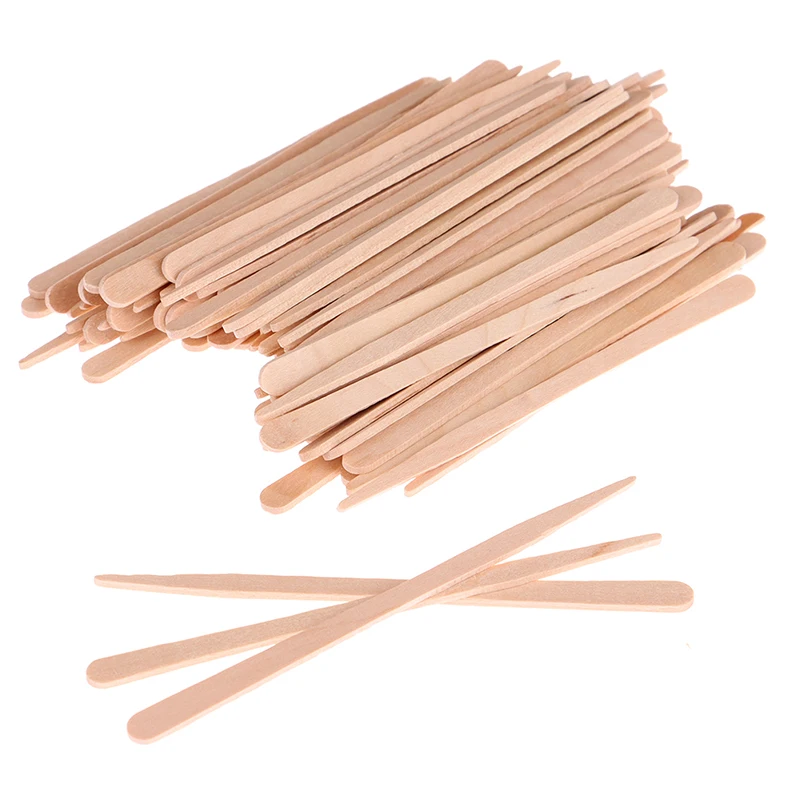 50/100Pcs Wooden Body Hair Rem - Hair Wax Stick incelemesi ve fiyatı