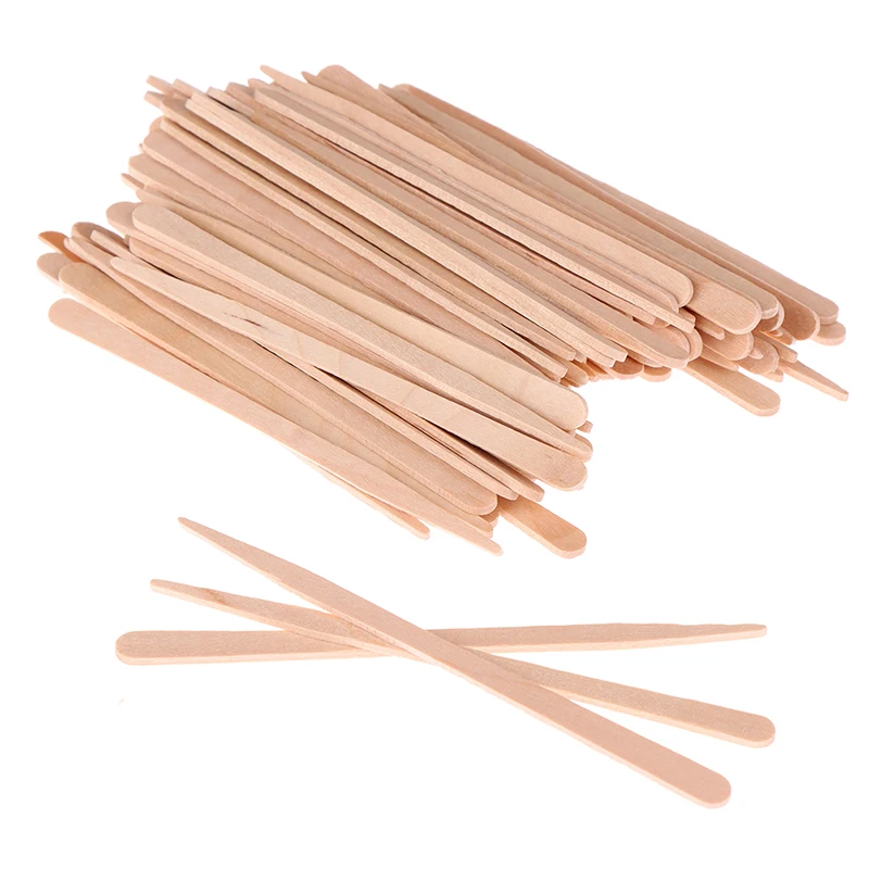 50/100Pcs Wooden Body Hair Rem - Hair Wax Stick incelemesi ve fiyatı