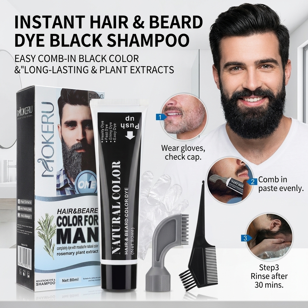 Hair Dye Shampoo, Beard and Ha - Men Grooming Hygiene incelemesi ve fiyatı