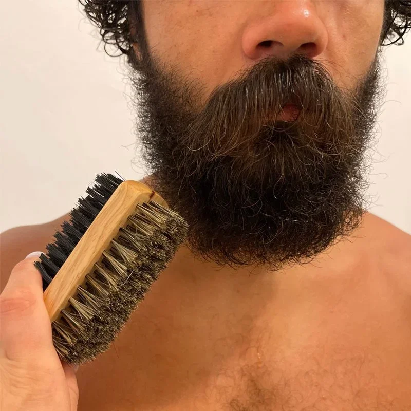 Beard Brush with Natural Woode - Men Grooming Hygiene incelemesi ve fiyatı