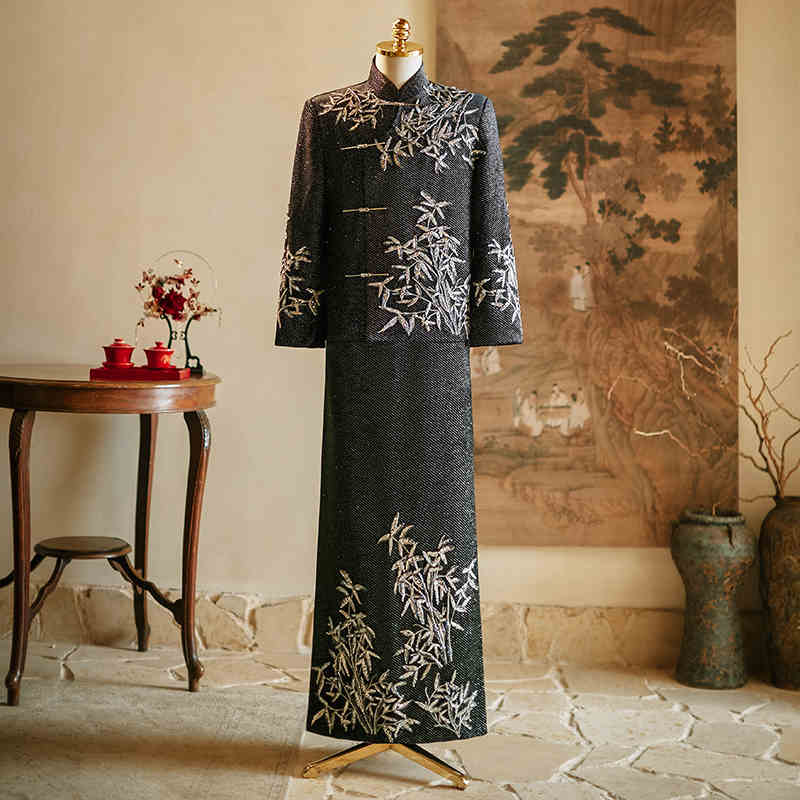 Xiuhe Dress Black Senior Groom - Men'S Grooming For Marriage incelemesi ve fiyatı